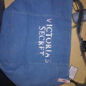 Denim Victoria Secret bag.